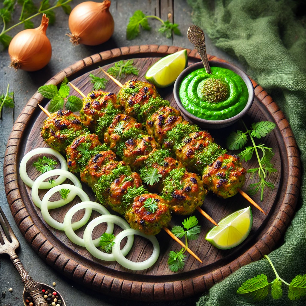 Hariyali Chicken Tikka Kebab