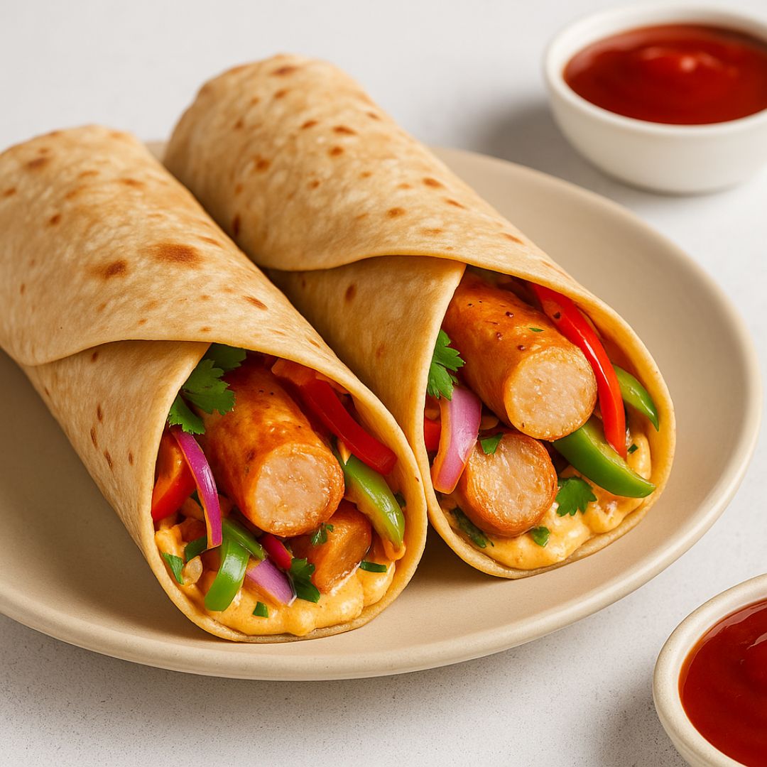 Spicy Chicken Sausage Masala Wraps